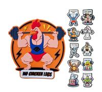 THEYET Parche para CrossFit Bordado e Imán para Mochila Táctica y Chaleco | Cierre de gancho y bucle | Accesorio Gym y Cross Training | Insignia Mochila Airsoft Hombre y Mujer (Chicken Leg)