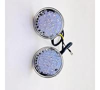 THGKL Luz de señal de giro 1 Par De Luces Indicadoras Señal Giro Para Motocicleta Ámbar, Lámpara Universal Para ATV Scooter Para Harley Para Davidson Para Chopper Para Bobber(White Lens)