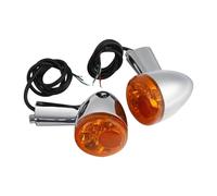 THGKL luz de señal de giro Indicador De Luces Giro Traseras Ámbar Para Motocicleta Para Harley Para Davidson XL883 XL1200 XL 883 1200 Sportster 1992-up(Chrome- Orange)
