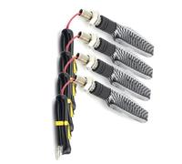 THGKL Luz de señal de giro Intermitentes Para Motocicleta, Lámpara Universal De 12V, Carcasa Carbono/negro/azul/rojo, 4 Unidades/juego Indicadores Luz Señal Giro Para, Intermitente Ámbar(Carbon)