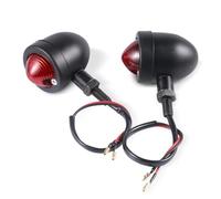 THGKL Luz de señal de giro Luz De Señal Giro Para Motocicleta Bullet, Indicador, Lámpara Intermitente Ámbar Para Harley, Para Davidson, Para Honda(Black vs Red Lens)