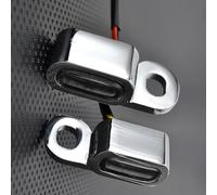 THGKL Luz de señal de giro Para Harley Para Davidson Para Touring Accesorios 12V Intermitentes De Motocicleta Luz Del Manillar La Lámpara Señal Ámbar Intermitente Secuencial(Chrome)