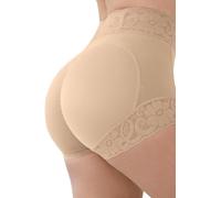 ThiCc Bragas Levanta Cola - Bragas De Encaje De Cintura Alta Para Mujer Control De Barriga Butt Lifter Bragas Faja Shorts Uso Diario Moldeador Corporal (S,Beige)