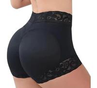 ThiCc Bragas Levanta Cola - Bragas De Encaje De Cintura Alta Para Mujer Control De Barriga Butt Lifter Faja Shorts Uso Diario Moldeador Corporal (S, Negro)