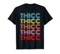 Thicc Meme Rainbow Vintage Camiseta