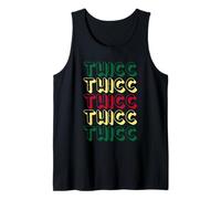 Thicc Retro Throwback Vintage Jamaican Colors Meme Thick Camiseta sin Mangas