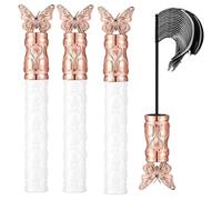 Thick And Long Curling Mascara, Waterproof Long-Lasting 3d Curling Eyelash Iron With No Flaking, Volume And Length Waterproof(3Pcs white bottle)
