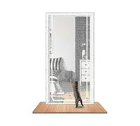 Thick Heavy Duty Pet Screen Door, Suitable for Door Size 90cm X 210cm, Suitable for Dogs Cats Mosquitoes, Suitable for Living Room, Bedroom, Kitchen,