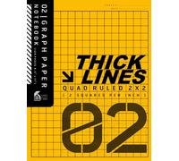 Thick Lines Graph Paper Notebook - Quad Ruled 2x2: 2 Squares Per Inch Thick Squared Grid Paper for Math, Engineering, Design & School Use | 120 Pages | Yellow Cover
