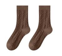 Thick Socks Children's Mid Tube Socks In Autumn And Winter Solid Cotton Boneless Thickened Dough Stockings Women's Cotton In Winter Antideslizante Calcetines Hombre, café, S