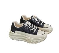 Thick-Soled Casual Women's Height-Increasing Shoes, 1.8" Height Increase Platform Walking Sneakers For Fashion Woman (Black,32 1/3)