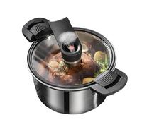 Thickened 304 Stainless Steel Micro-Pressure Cooker | 20cm Or 24cm Diameter | Multi-Functional Stew Pot For Gas & Induction | Large Capacity Simmering Pot For Soup & Braising