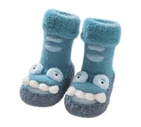 Thickened Baby Floor Socks Non Slip Shoes Autumn Winter Socks Walking Shoes Breathable Warm Socks for Safe Movement orange L