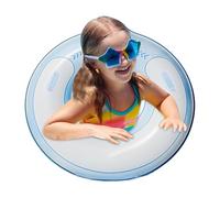 Thickened cian Swimming Ring with Handles - Safe Fun for Kids | Double Layered PVC Inflatable Póol Float or Children | for Outdoor Swimming Pool Beach, Durable Leak-Proof Easy-Grip Design Adult Size
