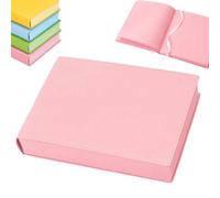 Thickened Color Brick Notebook, A5 720-Page Solid Color Notebook With Ribbon Bookmark, PU Leather Cover Solid Colors Pages Thick Paper for Office, School and Note-Taking (pink)