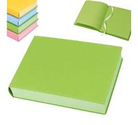 Thickened Color Brick Notebook, A5 720-Page Solid Color Notebook With Ribbon Bookmark, PU Leather Cover Solid Colors Pages Thick Paper for Office, School and Note-Taking (green)