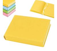 Thickened Color Brick Notebook, A5 720-Page Solid Color Notebook With Ribbon Bookmark, PU Leather Cover Solid Colors Pages Thick Paper for Office, School and Note-Taking (yellow)