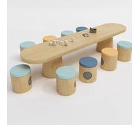 Thickened Desk and Chair Sets, Plastic Desks For Kindergarten, Training Center, Lobby, Waiting Area(A10)