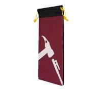 Thickened Oxford Cloth Tent Stake Bag Lightweight(Red) | Holds multiple steel pegs, small hammer, fits backpack, drawstring closure, camping hiking essential