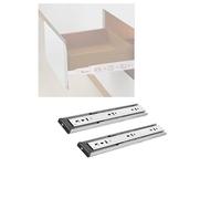 Thickened Stainless Steel 3-Section Drawer Slides - Soft Close Damper, for Kitchen Cabinets,Dressers & Storage Furniture(45cm/17.7")