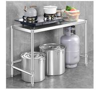 Thickened Stainless Steel Commercial Kitchen Work Table - 23.6" x 31.5" Single-Layer Cutting & Food Prep Rack with Open Storage Bottom for Restaurants & Home Chefs