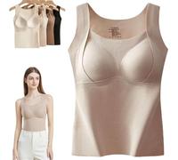 Thickened Warm Tank Top with Shelf Bra, 2 in 1 Warming Vest with Built in Bra, Women Winter Stretch Lifting Thermal Vest