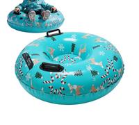Thickened Winter Snow Tube and Inflatable Sled, Heavy-Duty Cold-Resistant Sledding Tube with Reinforced Safety Handles, Versatile Outdoor Game Sled For Snow Ice Skating and Beach Play