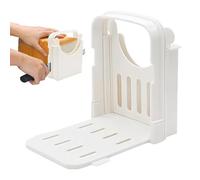 Thickness Bread Slicer - Kitchen Loaf Cutter | Manual Guide & AntiSlip Base For Precise Uniform Slices | Lightweight Tool For Toast Bagels Sandwiches Cheese Ham Vegetables