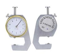 Thickness Gauge Round Dial Accuracy Measuring Tool Flat Pointed Head Range of 0-10 mm (Pointed Toe: 5.4 X 4.4 X 2.6cm / 2.1 X 1.7 X 1in)