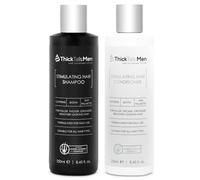 ThickTails Champú y Acondicionador Hombre | Anticaída con Cafeína, Biotina y Saw Palmetto | Pack Doble para Cabello Más Fuerte y Grueso | Sin Sulfatos, Vegano, Cuidado Natural Capilar