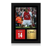 Thierry Henry - Pantalla fotográfica enmarcada A4, firma digital reproducida, regalo para los fanáticos del Arsenal