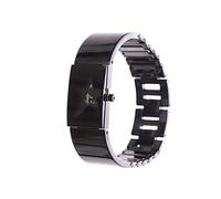 Thierry Mugler 4706501 - Reloj analógico de Cuarzo para Mujer con Correa de Acero Inoxidable, Color Negro