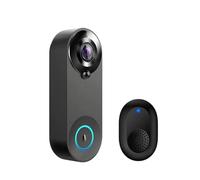 ThikK Timbre de Puerta inalámbrico WiFi 1080P con videoportero y cámara Tuya Smart Home for protección de Seguridad con detección de Movimiento PIR(Doorbell Kit)