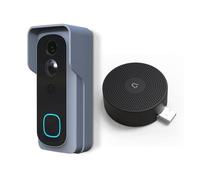 ThikK Tuya 3MP Video Doorbell Camera WiFi IP65 Waterproof Battery AC 12V Wireless Smart Door Bell Intercom Event Record Home Security (Color : AC DC Convertor)