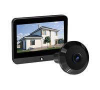 ThikK Tuya Smart 1080P 2,4G WiFi Mini cámara de Seguridad microondas Detector de Cuerpo Detector de Puerta Digital Mirilla de Puerta Digital (Color : Door Camera)