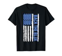 Thin Blue Line Back The Blue Flag Police Support Camiseta