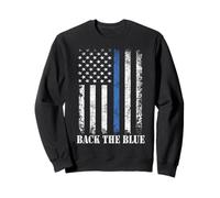 Thin Blue Line Back The Blue Flag Police Support Sudadera