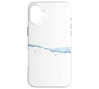 Thin Blue Water Surface with Bubbles Oceans Graphic Carcasa para iPhone 16 Plus