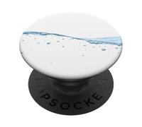 Thin Blue Water Surface with Bubbles Oceans Graphic PopSockets PopGrip Adhesivo