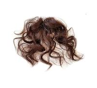 Thin Curly Bangs Natural Fluffy Curly Hair Pieces Fashion Clip-in Air Bangs Synthetic Bangs Hairpieces Hair Extension for Women Girls Hair Extensions for Daily Wear(Light brown)