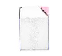 Thin Flat Water Bottle - Creativee Transparent A5 Hydration Container, Triangle Lid Slim Drinks Cup, Compact Lightweight Leakproof Design | Portable Daily Carry Flask, Stylish Travel-Friendly