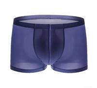 Thin Ice Silk - Calzoncillos tipo bóxer para hombre, para uso diario y relajación (XL, azul rey)