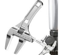 Thin Jaw Spanner - Aluminum Adjustable Anti-Slip Tool, Bathroom Crescent Wrench, Shower Head Pipe Grip, Sink Basin Repair Kit, Washroom Maintenance Gear | for Plumbing