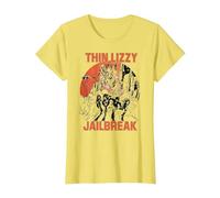 Thin Lizzy Jail Break On Yellow Camiseta, Mujer, Limón, XS