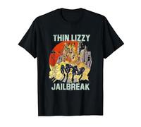 Thin Lizzy Jailbreak Explosion Black Camiseta, Hombre, Negro, M