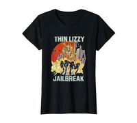 Thin Lizzy Jailbreak Explosion Black Camiseta, Mujer, Negro, XS