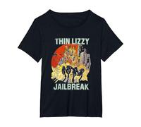 Thin Lizzy Jailbreak Explosion Black Camiseta, Mujer Tallas Grandes, Negro, 1XL Grande