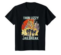 Thin Lizzy Jailbreak Explosion Black Camiseta, Niños, Negro, 4 años