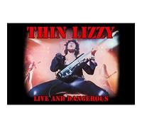 Thin Lizzy Póster de Live and Dangerous, bandera textil oficial de 70 cm x 106 cm, talla única