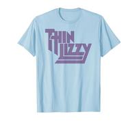 Thin Lizzy - Purple Logo On Blue Camiseta, Hombre, Azul Bebé, XL